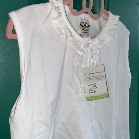 The oaks girls new nwt white top size 8 - Picture 3 of 6